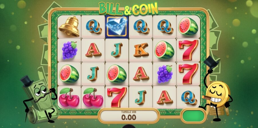 Schermata di gioco di Bill and Coin slot