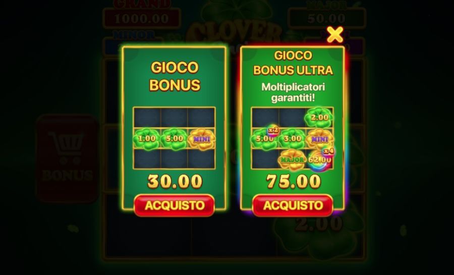 Gioco bonus di Clover Charm Hit The Bonus