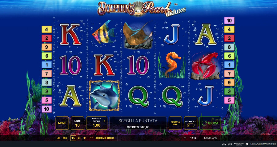 Slot Dolphin's Pearl Deluxe schermata gameplay