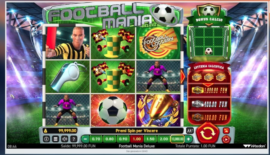 Football Mania Deluxe slot: screenshot gameplay
