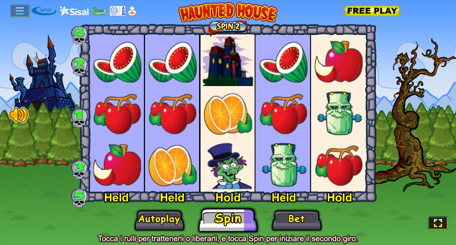 Schermata di gioco di Haunted House