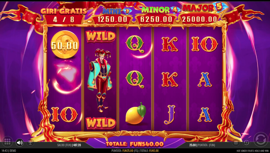 Slot Hot Joker Fruits Hold and Win: simbolo Wild