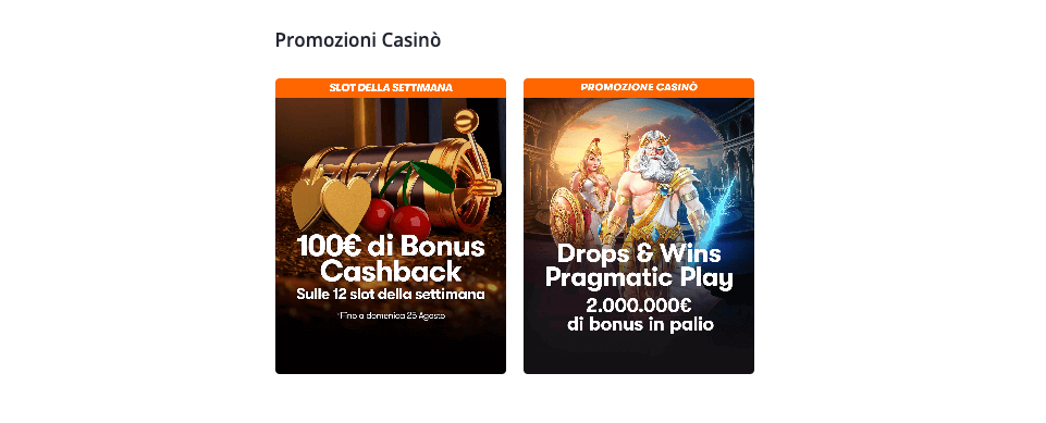 Lista promozioni di Betsson