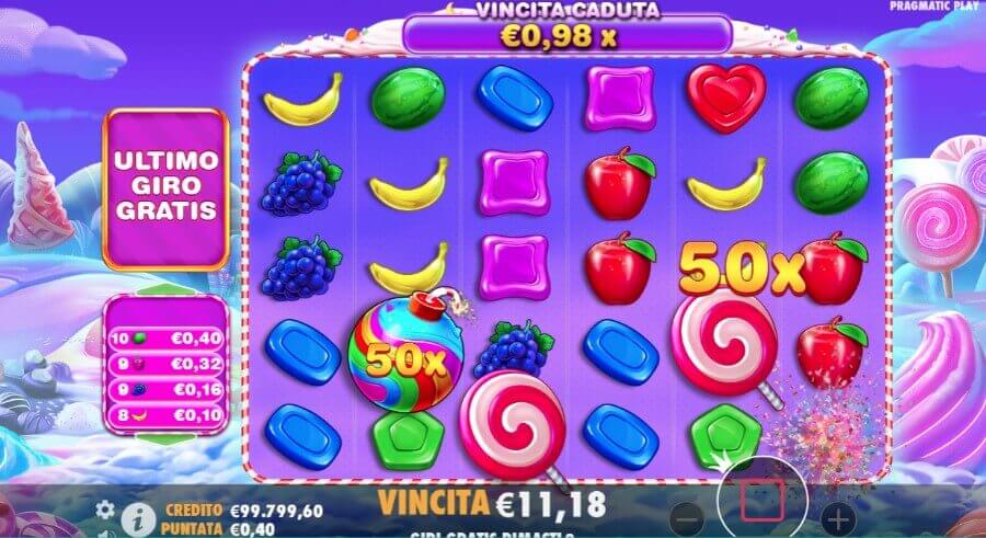Schermata di gioco di Sweet Bonanza 1000
